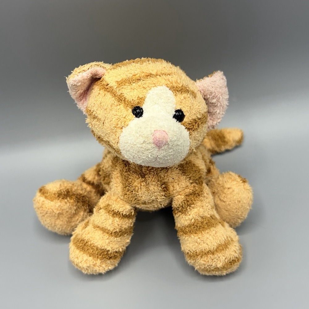 Russ Berrie Luv Pets #23250 - Orange Striped Tabbies Cat Kitty - Beanie Plush 5"